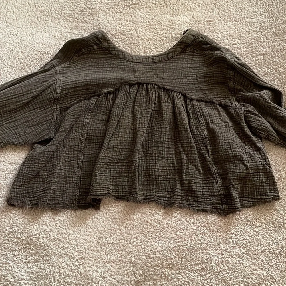 Free People Leanne Cropped Shirt - Picture 5 of 5